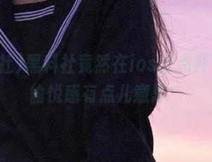 黑料社竟然在ios上点开下载，愉悦感有点儿意思！